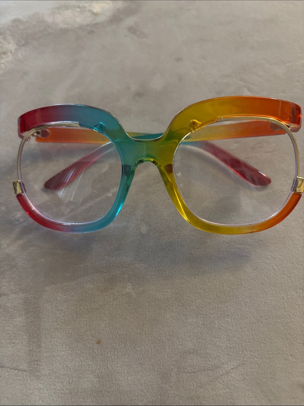 Rainbow Gradient Oversized Women's Sunglasses